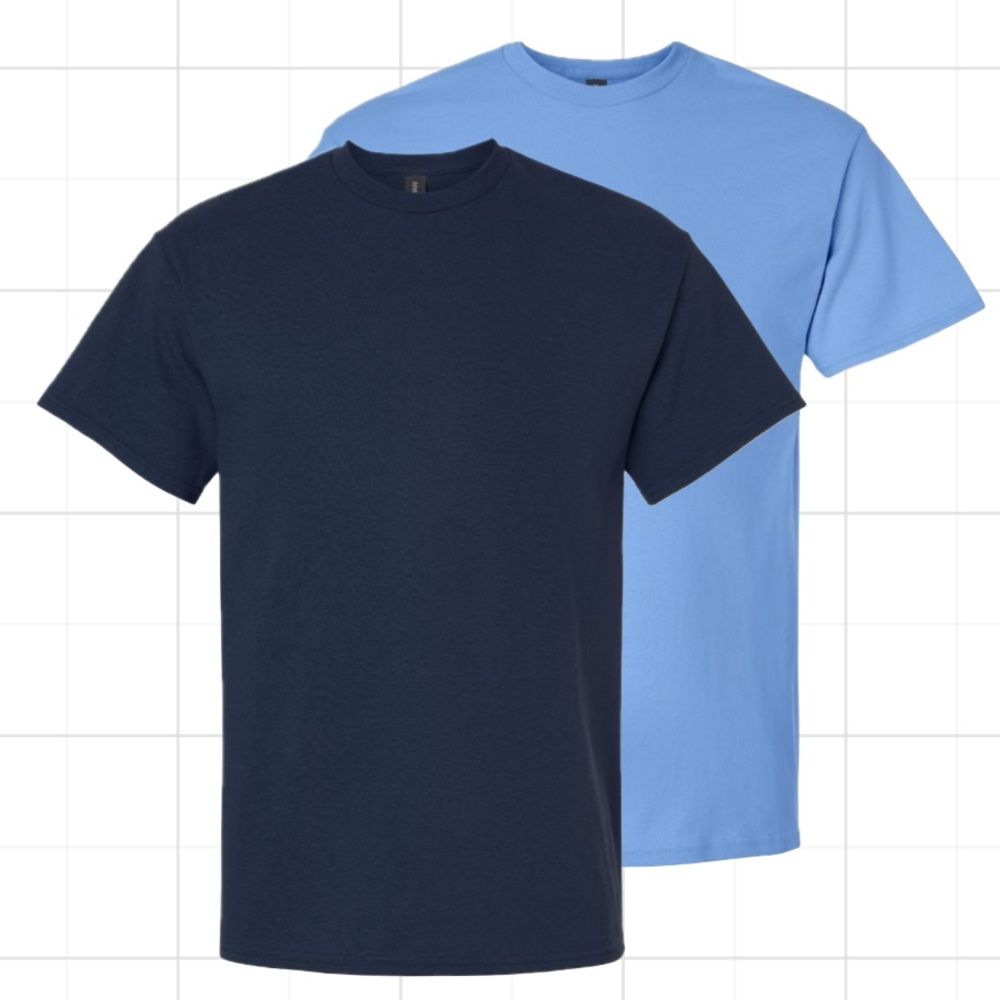BUNDLE “2” Gildan ultra cotton short sleeve t-shirts light blue and‎ navy 2XL